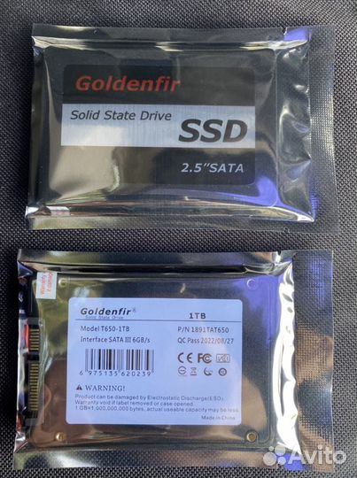 Новый ssd диск Goldenfir 500 gb, 512 gb