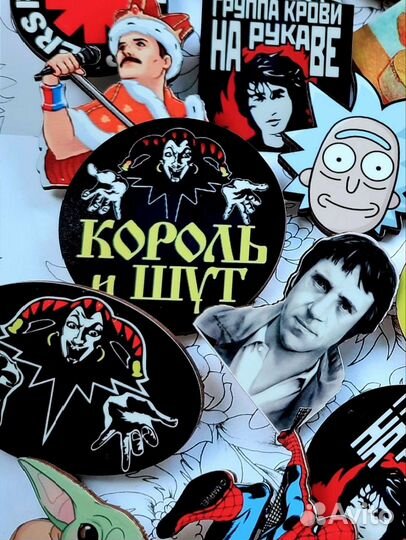 Король и шут значок из дерева рок музыка