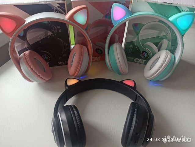 Новые наушники ушки кошечки STN-28