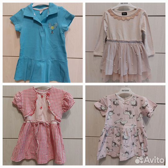 2 пакета вещей на девочку 3-4 года, р.98-104см