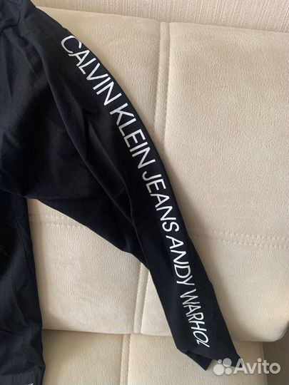 Тонкий пуловер черный мужской Calvin Klein Jeans A