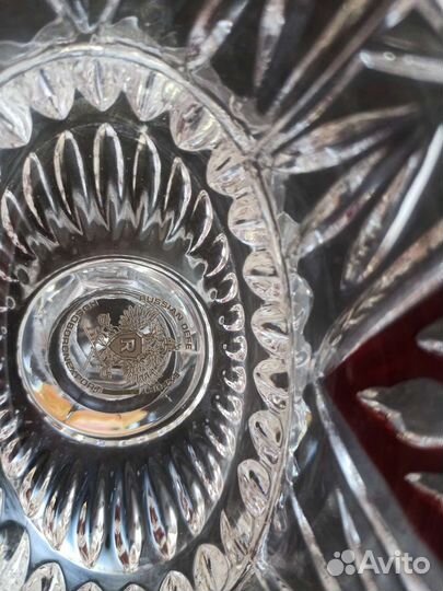 Ваза для фруктов на ножке Anna Hütte хрусталь нов