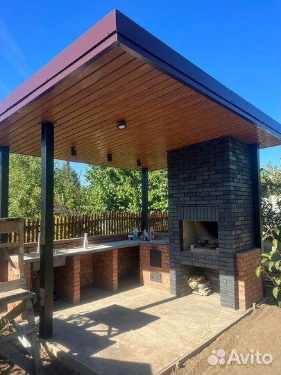 Барбекю комплекс из кирпича,мангал,печь,тандыр