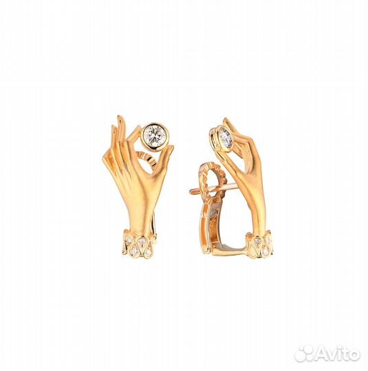 Серьги Carrera y Carrera las Manos Yellow Gold Diamonds