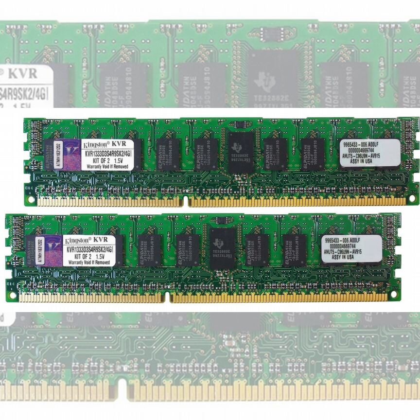 [KVR1333D3S4R9SK2/4GI] Оперативная Память Kingston Kvr1333d3s4r9sk2/4gi