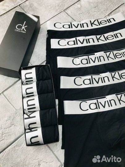 Трусы мужские боксеры черные calvin klein art.398