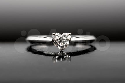 Помолвочное кольцо Любовь с бриллиантом 0.5