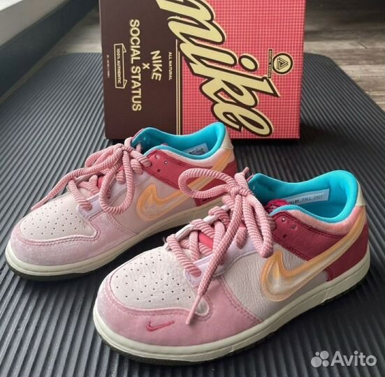 Social Status x Nike Dunk Low PS Strawberry Milk