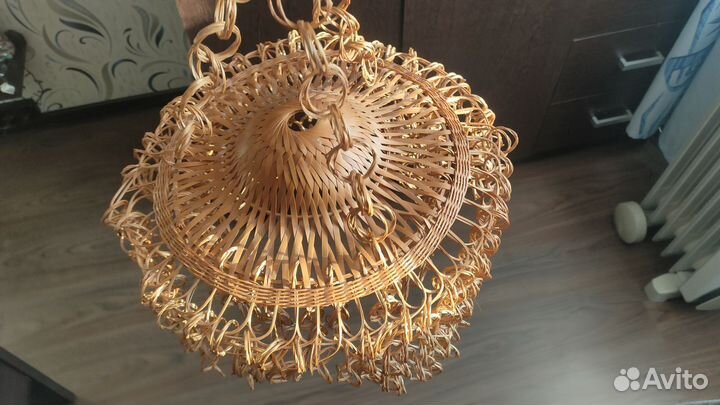 Абажур плетеный