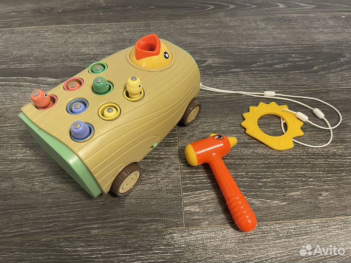 Игрушка-стучалка Hungry Bird 5 в 1 Happy Baby