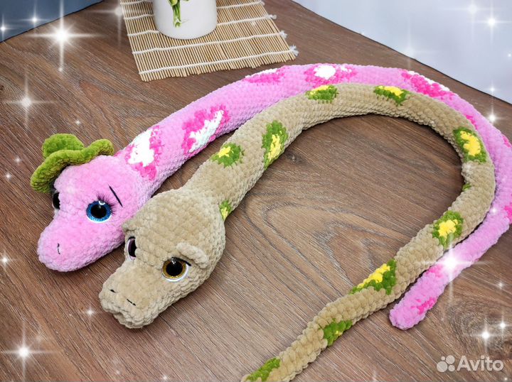 Удав 1 метр Вязаная змея и другие игрушки