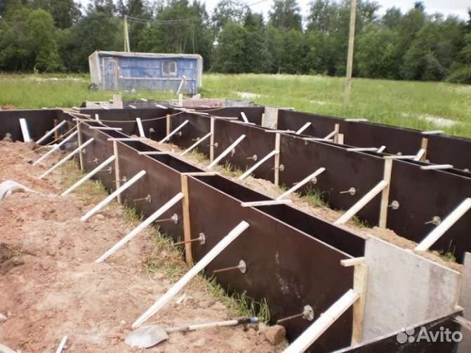 Заливка фундамента