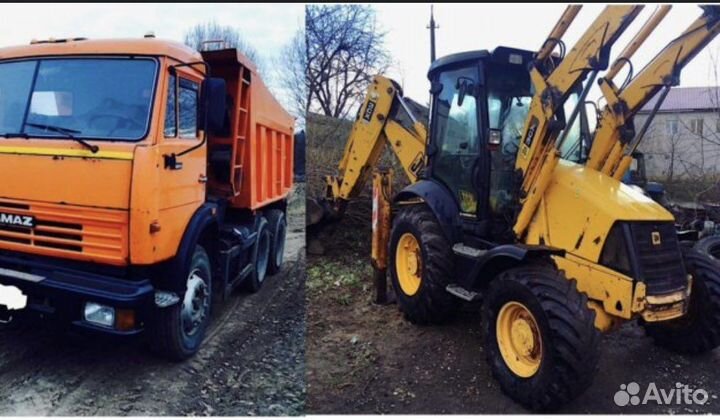 Трактор Экскаватор-погрузчик JCB Песок Щебень