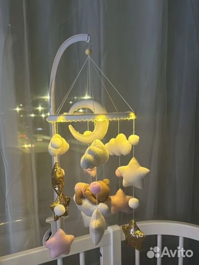 Мобиль на кроватку с подсветкой