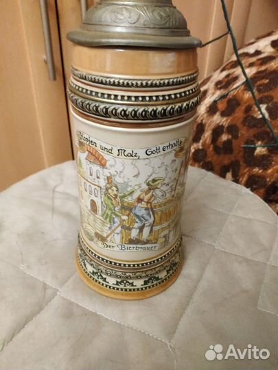 Немецкая пивная кружка Hopfen und Malz Gott erhalt