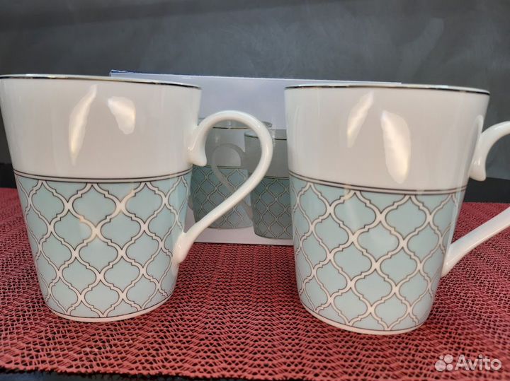 Кружки Gipfel Aurora костяной фарфор и Stone керам