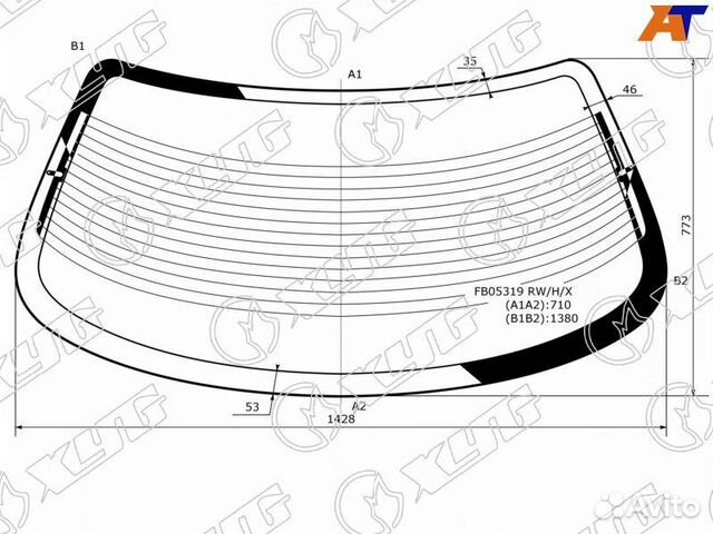 Стекло заднее Toyota Camry V10