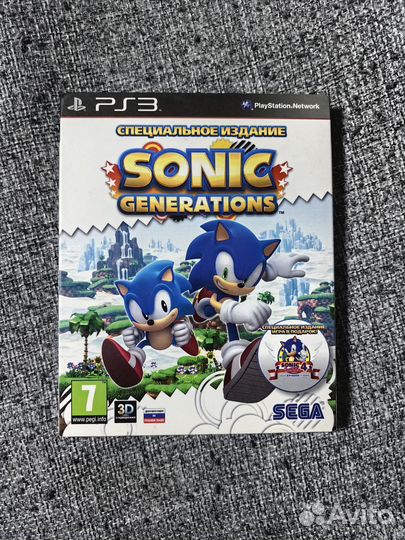 Sonic Generations ps3 Специальное издание