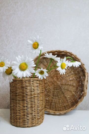 Плетеная ваза для сухоцветов