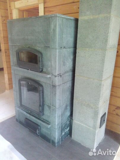 Печь-камин натуральный камень Remi 1