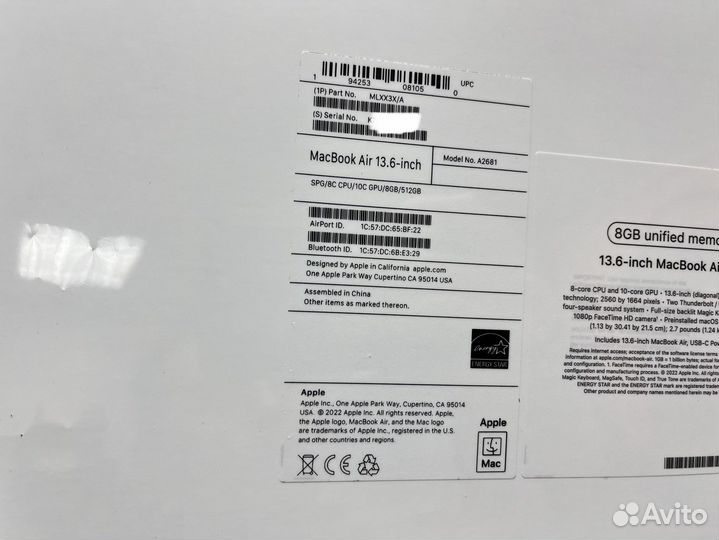 MacBook Air M2 8/512GbNew
