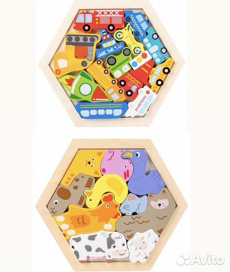 Развивающие новые деревянные игрушки ассорти