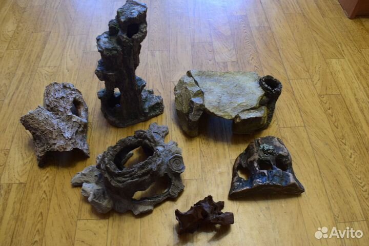 Гроты в аквариум бу 6 штук