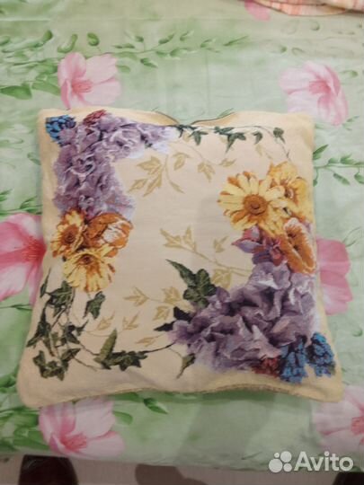 Подушка декоративная - гобелен подсолнухи