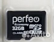 Карта памяти micro SD 32 gb perfeo economy+SD card