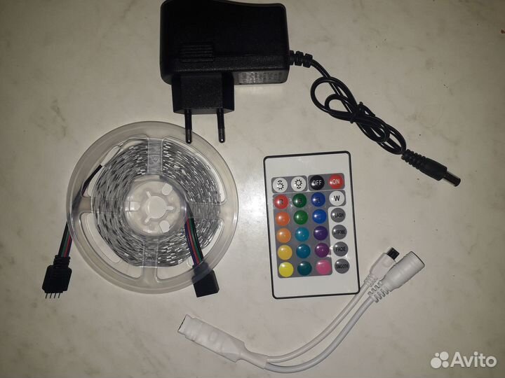 Лента светодиодная многоцветная,5м (Набор)