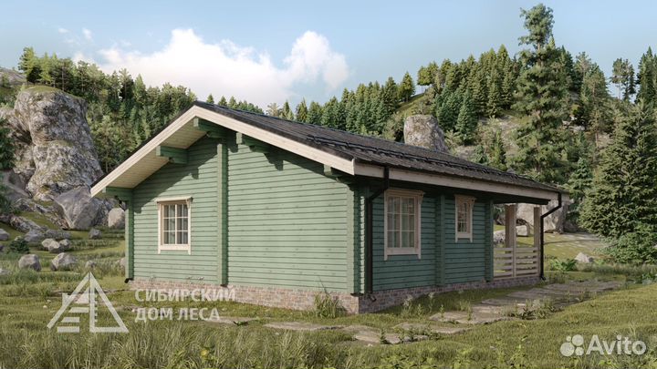 Дом 8х9,6 из профилированного бруса