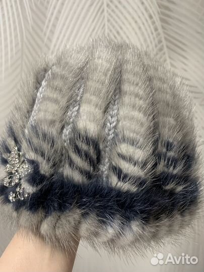 Шапка норковая новая женская