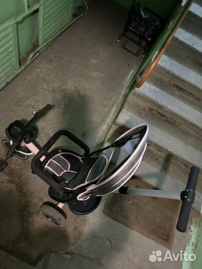 Велосипед трехколесный с тентом Розовый