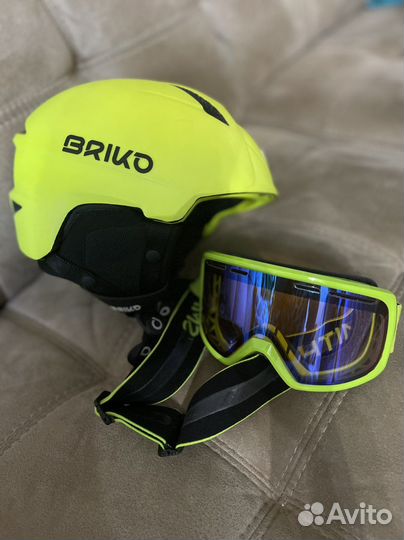 Горнолыжный шлем Briko + очки