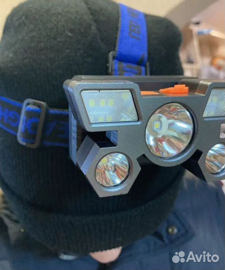 Фонарик налобный аккумуляторный