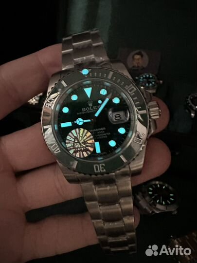 Часы rolex submariner hulk 40мм механические
