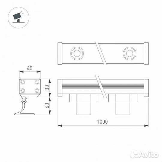 Настенный прожектор Arlight AR-line 041729