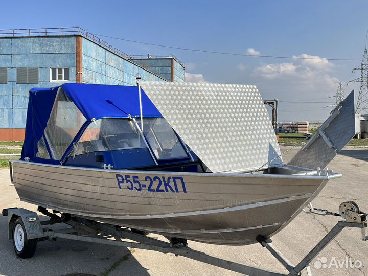 Катер Салют 480 pro трансформер с мотором