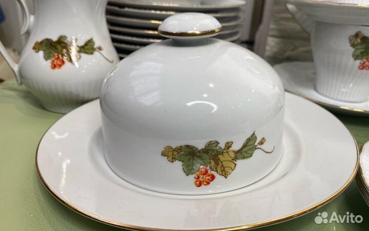 Чайный сервиз jlmenau гдр 52 предмета рифлёный