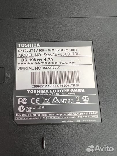 Ноутбук Toshiba