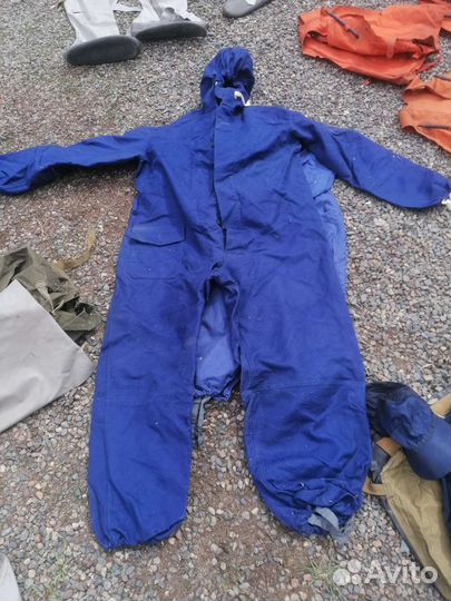 Комбинезон синий рабочий, утепленный