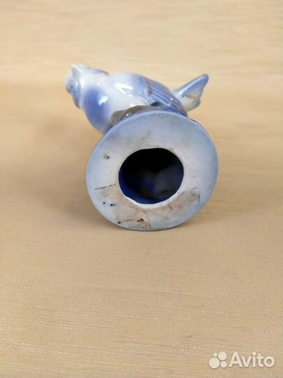 Фарфоровая статуэтка Синица Старая Гжель