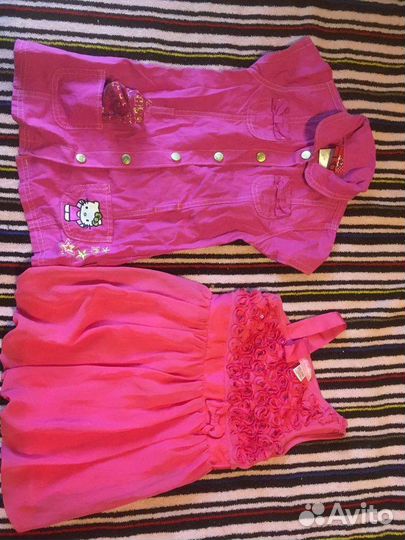 Детские вещи пакетом на девочку 104см