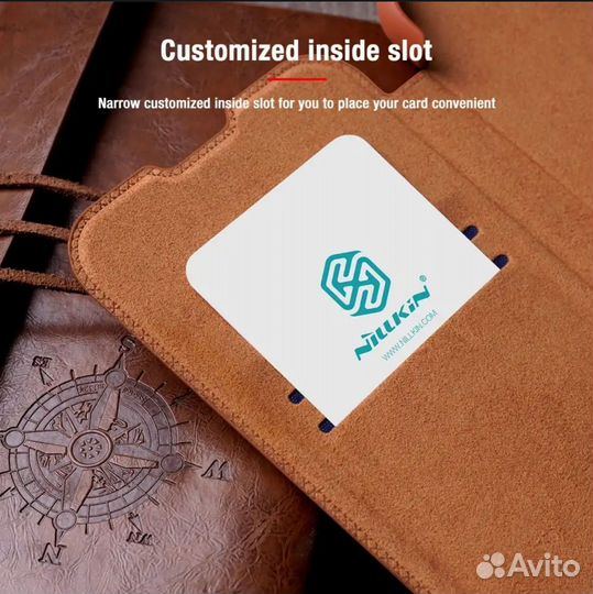 Кожаный чехол книжка nillkin для iPhone 13 pro max