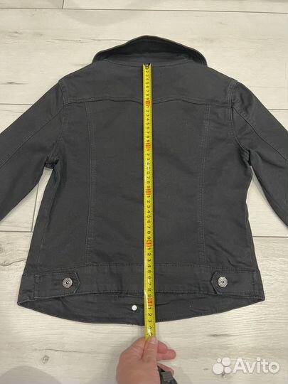 Джинсовая куртка женская черная размер L