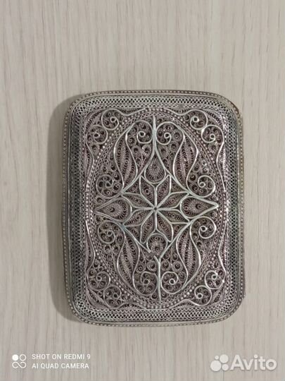 Портсигар дамский, серебро, Европа ххвв