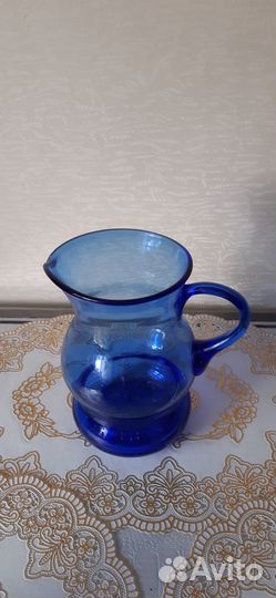 Продам посуду из цветное синего стекла времен СССР