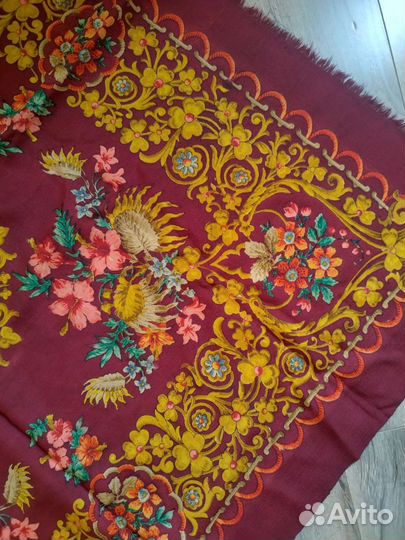 Шерстяной купон ткани 130х130 см Павлово-Посадский