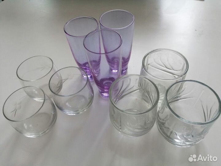 Рюмки хрусталь. ссср. цветное стекло