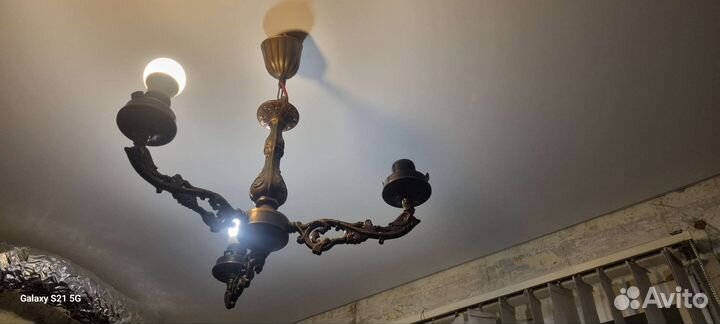 Люстра под бронзу 3 рожка
